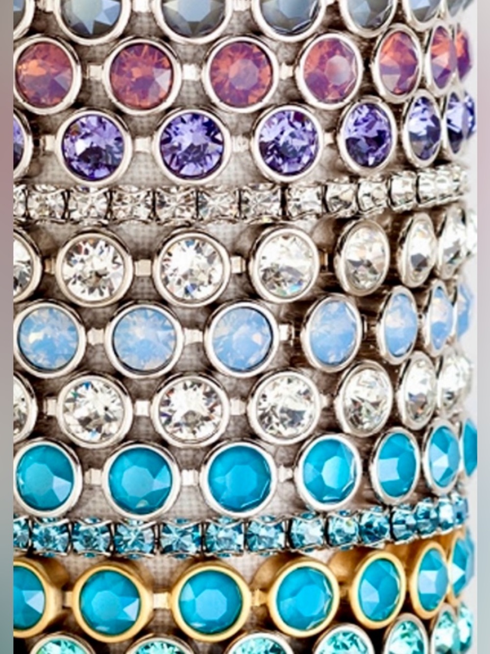 🩵💎NWT Touchstone by Swarovski CARIBBEAN Ice Bracelet 7 1/4" Rhodium Plating - Picture 9 of 11